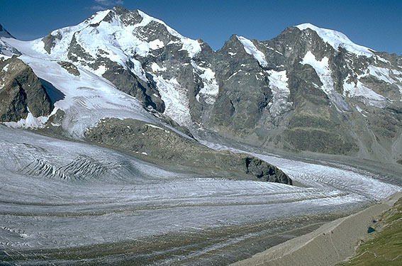 Piz Bernina ( 4049 metres ) in the Italian Alps