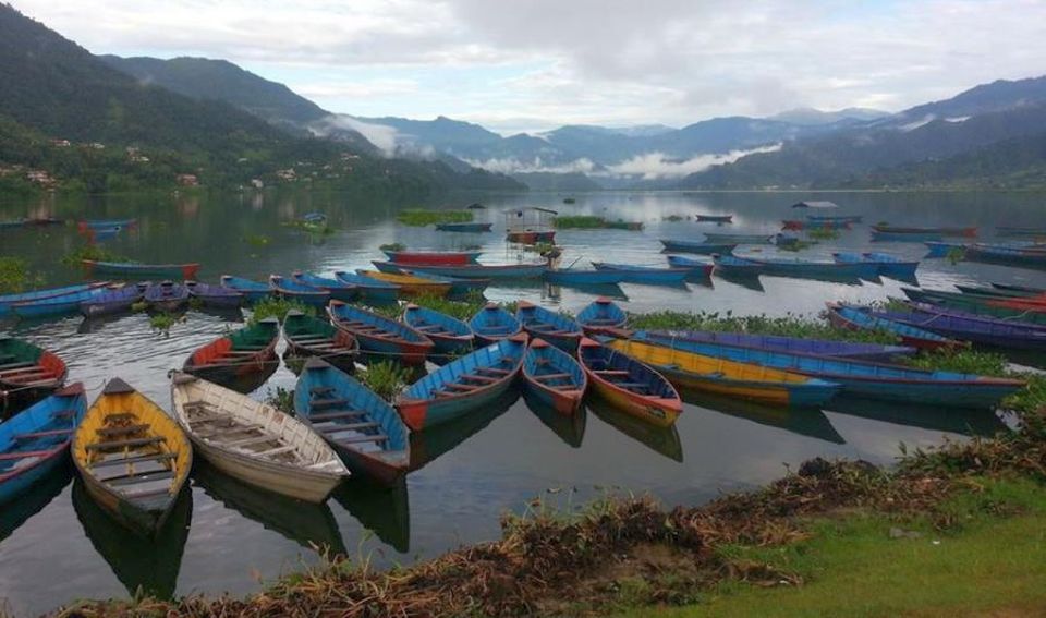 Boats at Phewa Tal in Pokhara