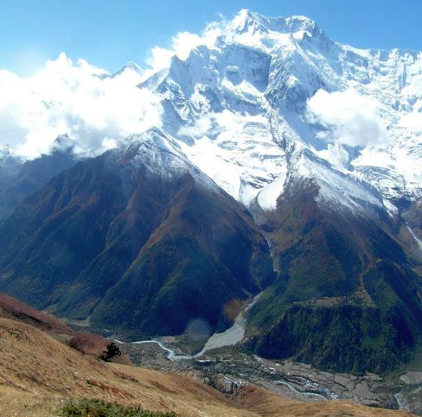 Annapurna III from base camp for Pisang Peak