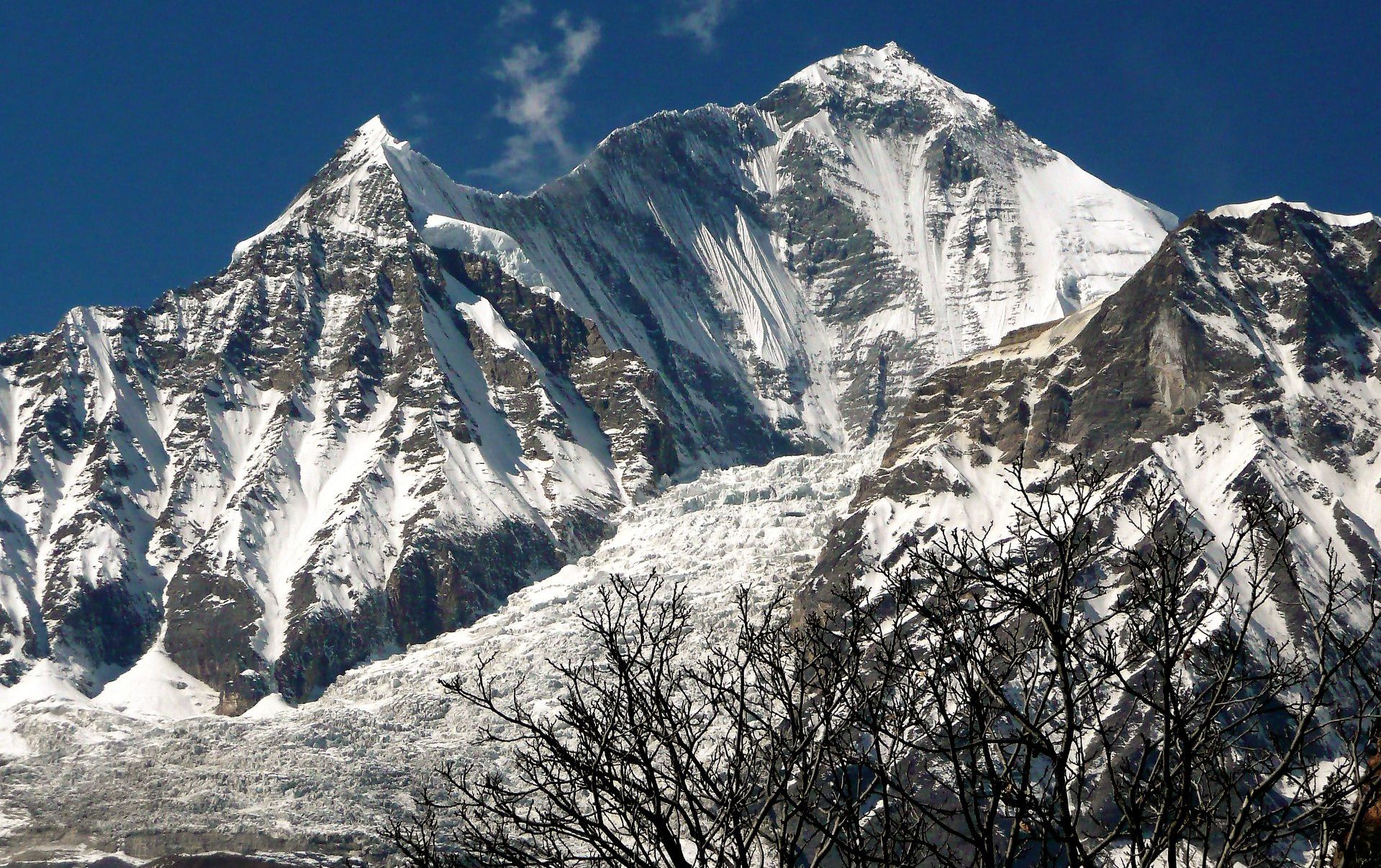 Mount Dhaulagiri from Marpha