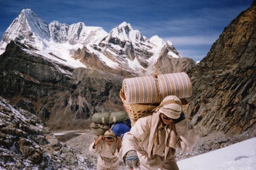 Mt.Thamserku on ascent to Mera La