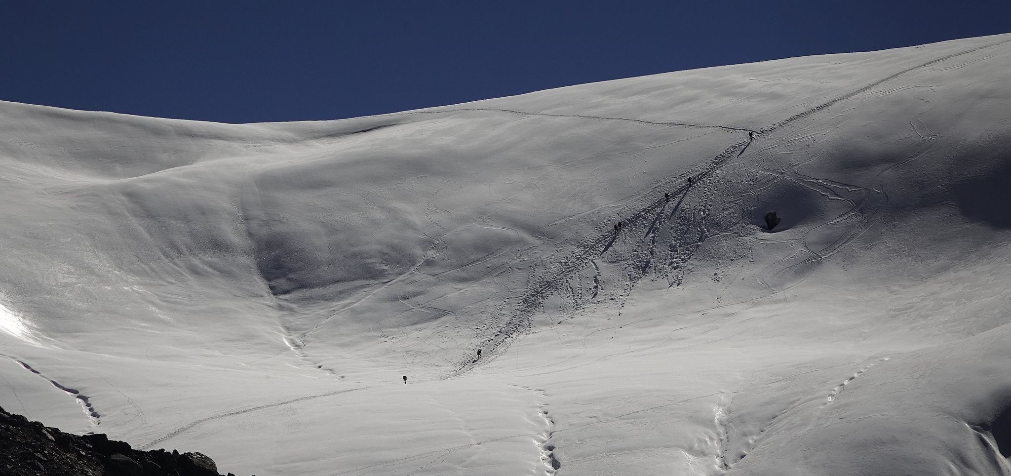 Ascent to Mera La ( 5415 metres ) from Hinku Valley to Hongu Valley