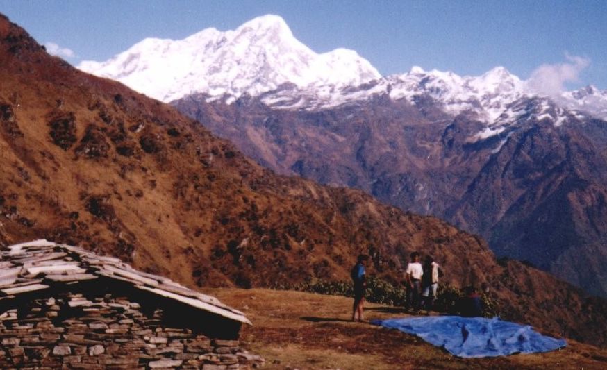 Mt.Phurba Chyachu in the Jugal Himal from Nosempati