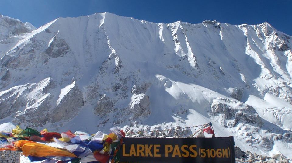 Larkya La on the circuit of Mount Manaslu