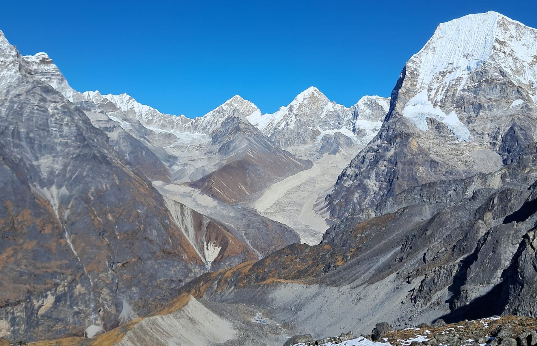 Mount Chobutse in the Rolwaling Valley of the Nepal Himalaya