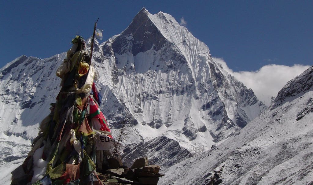 Mount Macchapucchre ( Fishtail Mountain ) from Annapurna Base Camp