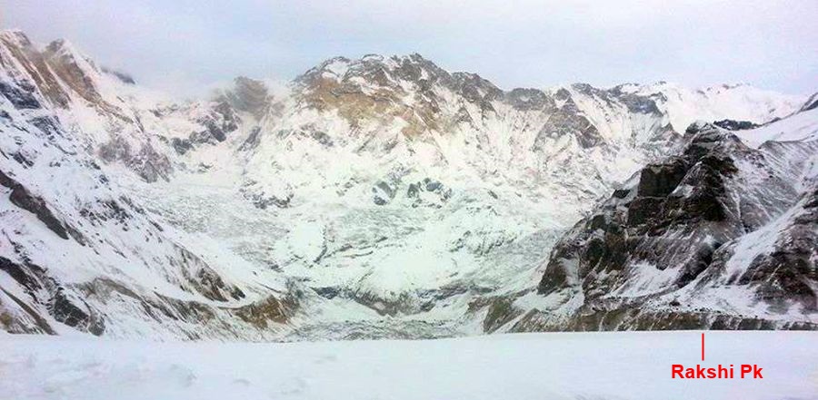 Mount Annapurna I above Annapurna Sanctuary