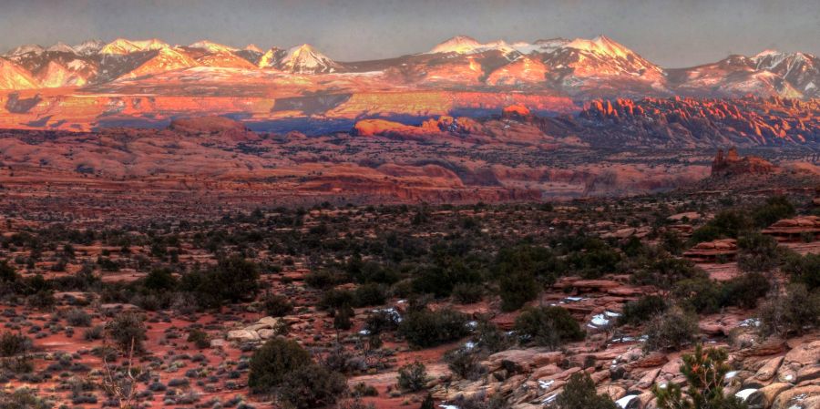 Sunset on La Sal Mountains