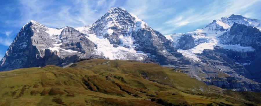 Eiger, Monch, Jungfraujoch and Jungfrau from Mannlichen