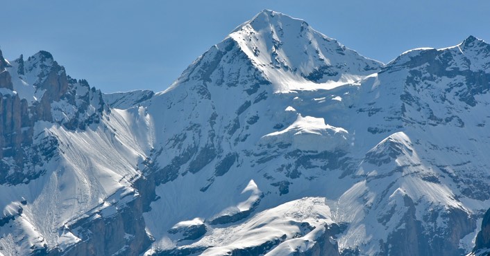 Blumlisalphorn in the Bernese Oberlands Region of the Swiss Alps