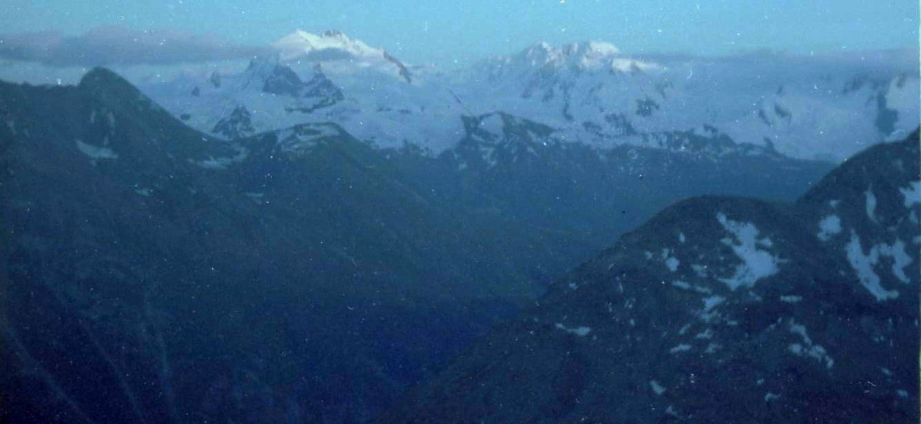 Monte Rhosa and Lyskamm from the Weisshorn