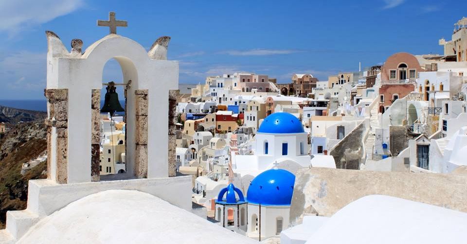 Santorini in the Cycladic Islands of Greece