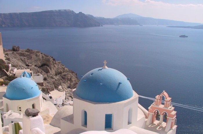 Santorini in the Cycladic Islands of Greece