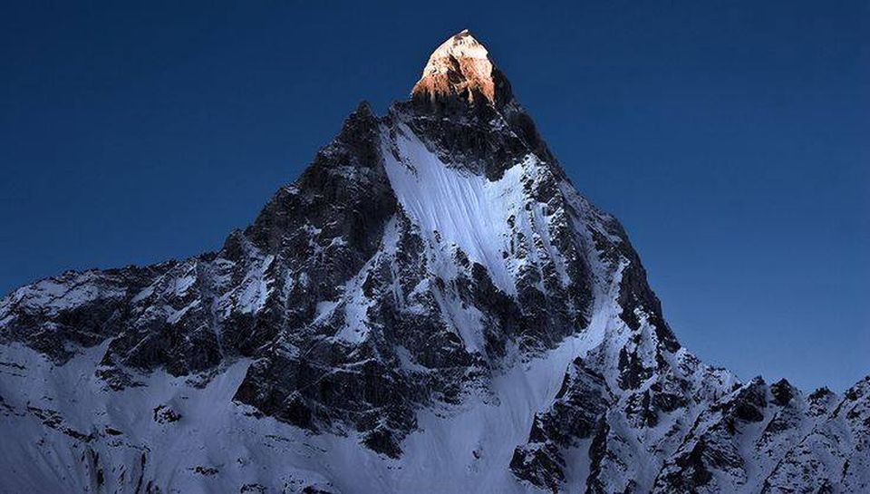 Sunrise on Shivling ( 6543m ) in the Garwal Himalaya of India