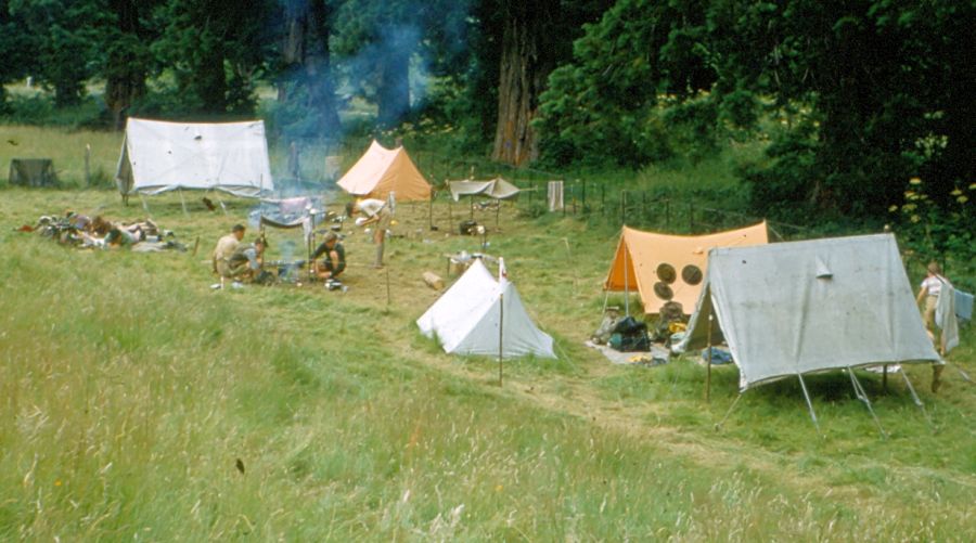 Camp in Powerscourt estate of the 24th Bearsden Scout campsite