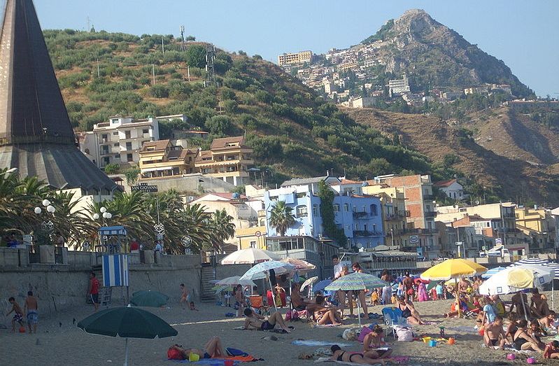 Giardini Naxos on Sicily in Italy