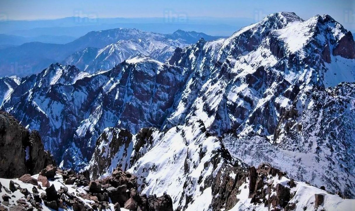 Djebel Toubkal in the High Atlas from Imlil