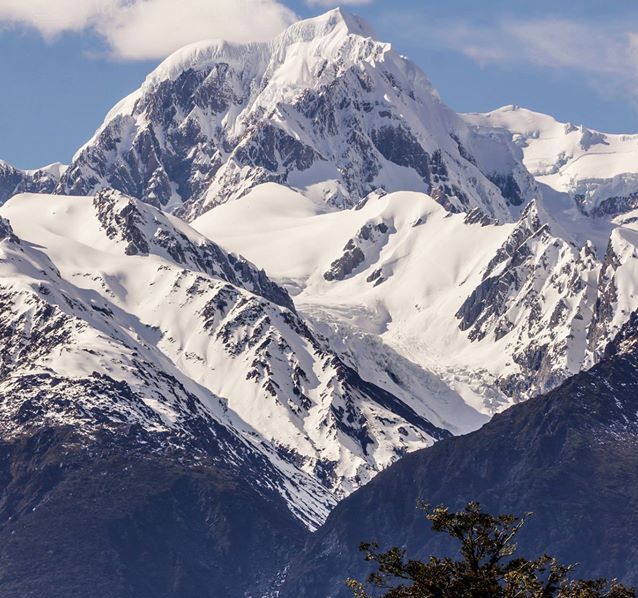 Summit of Mt. Cook in the Southern Alps of New Zealand