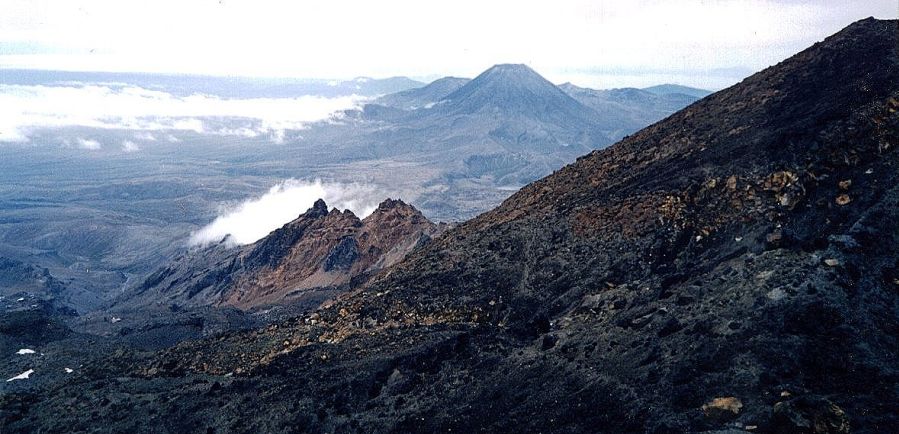 Mount Ngauruhoe on ascent of Mount Ruapehu in Tongariro National Park