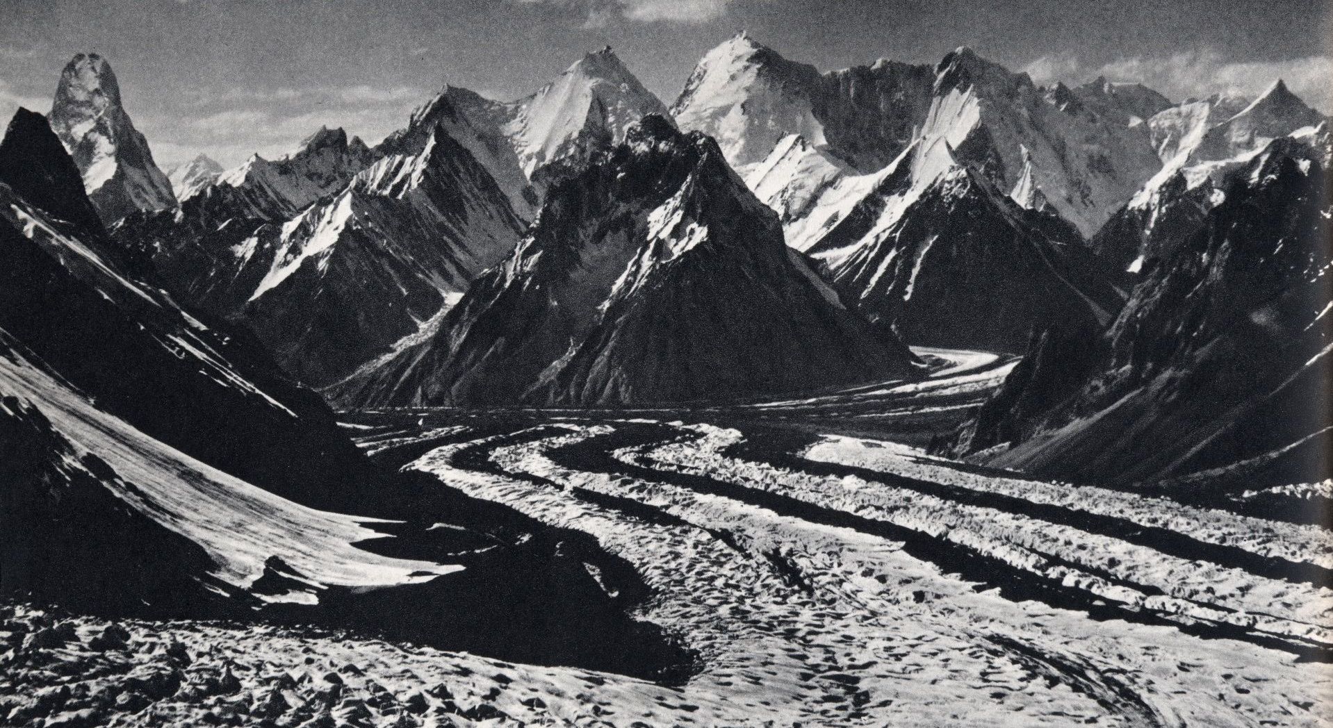 The Seven Thousanders - Praqpa Ri ( 7156m ) and Skil Brum ( 7350m ) in the Karakorum Mountains of Pakistan