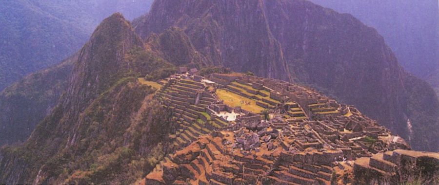 Machu Picchu in Peru - an ancient fortress city of the Incas