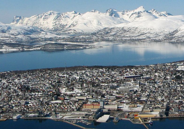 City of Tromso in Arctic Norway