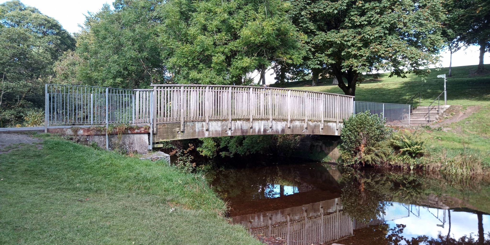 Allander River in Lennox Park in Milngavie