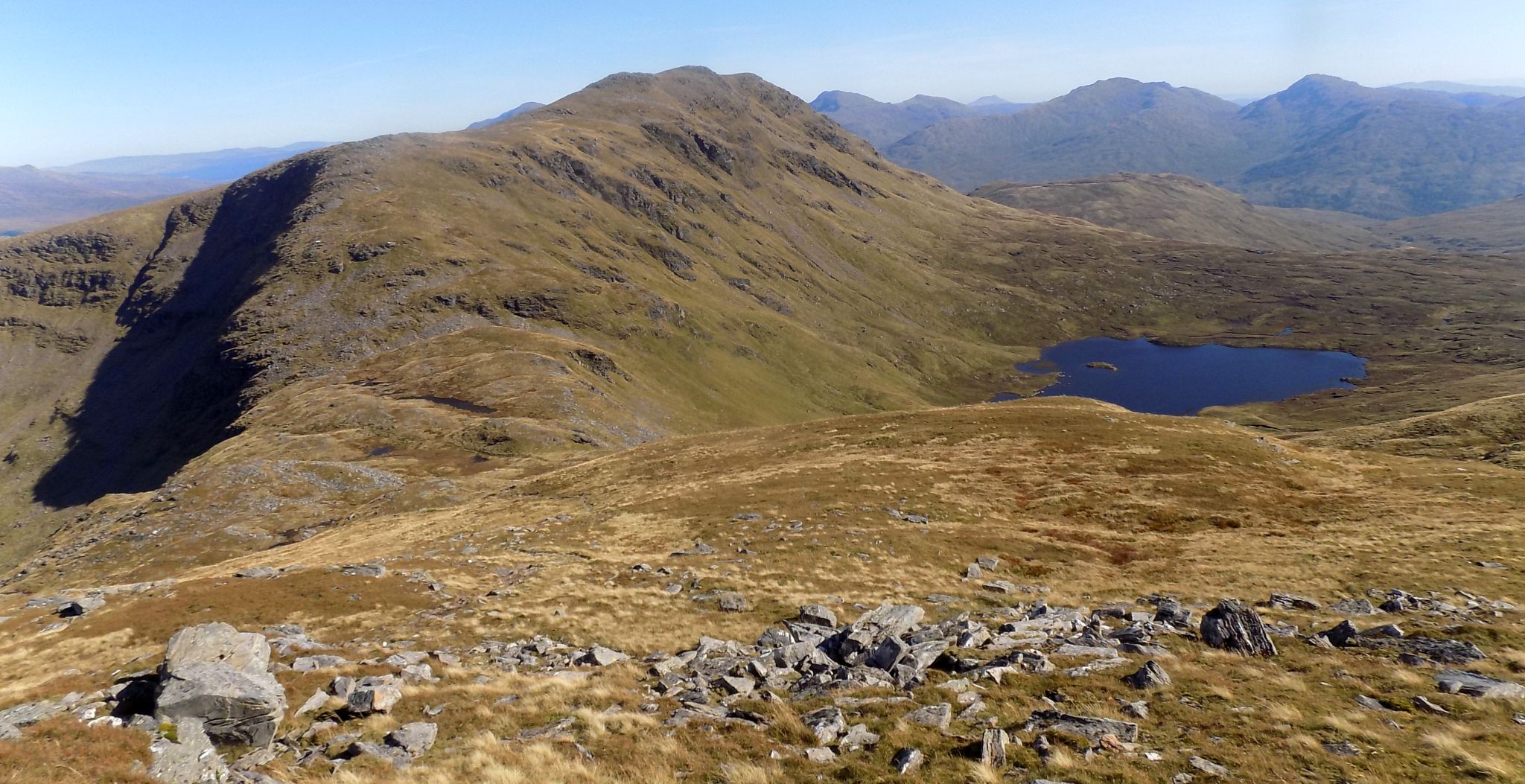 Beinn Dubhchraig above Loch Oss from Ben Oss