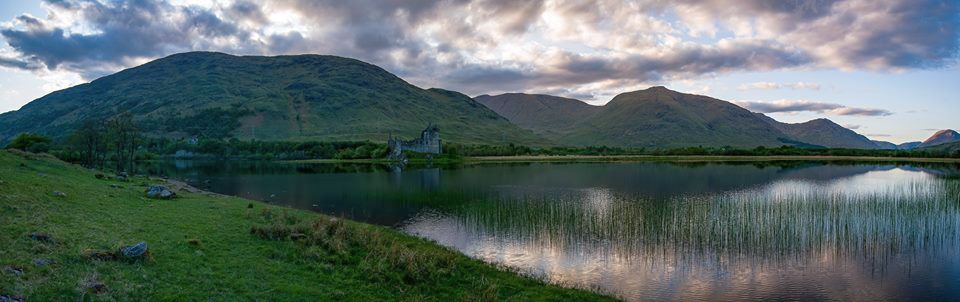 Beinn a'Bhuiridh, Beinn a'Chochuill and Beinn Eunaich above Kilchurn Castle