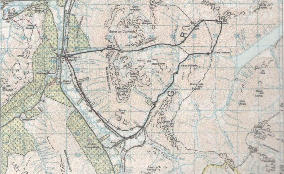 Map for Beinn Mhanach