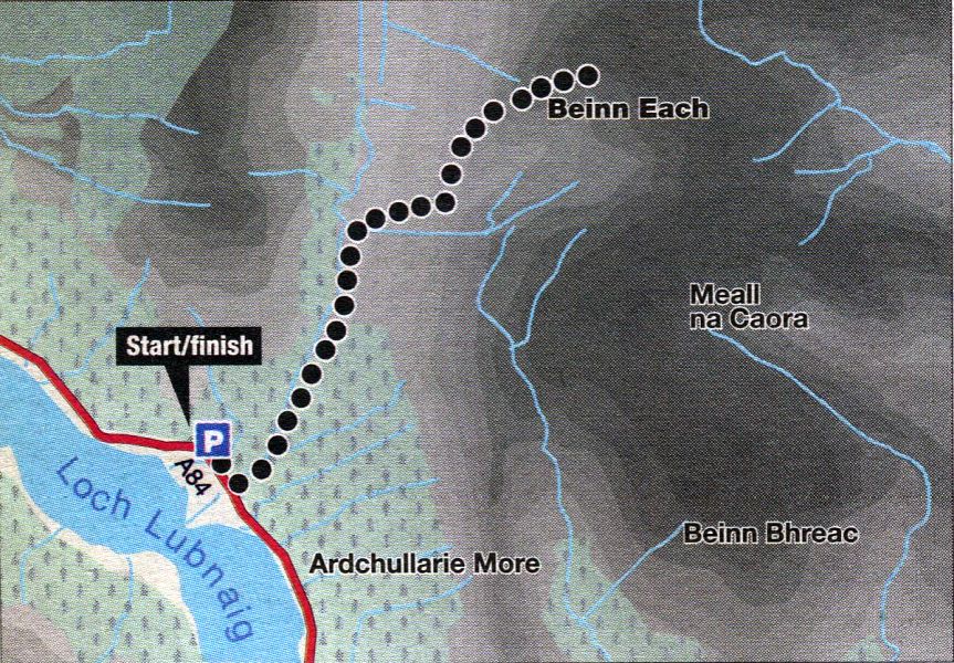 Map of Beinn Each