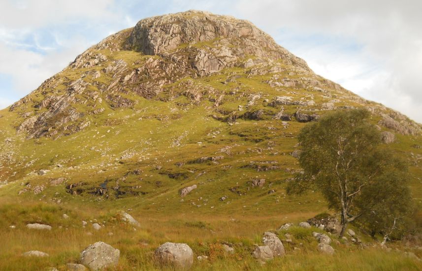 West Ridge - the route of ascent - of Beinn Mhic Chasgaig in Glen Etive off Glencoe