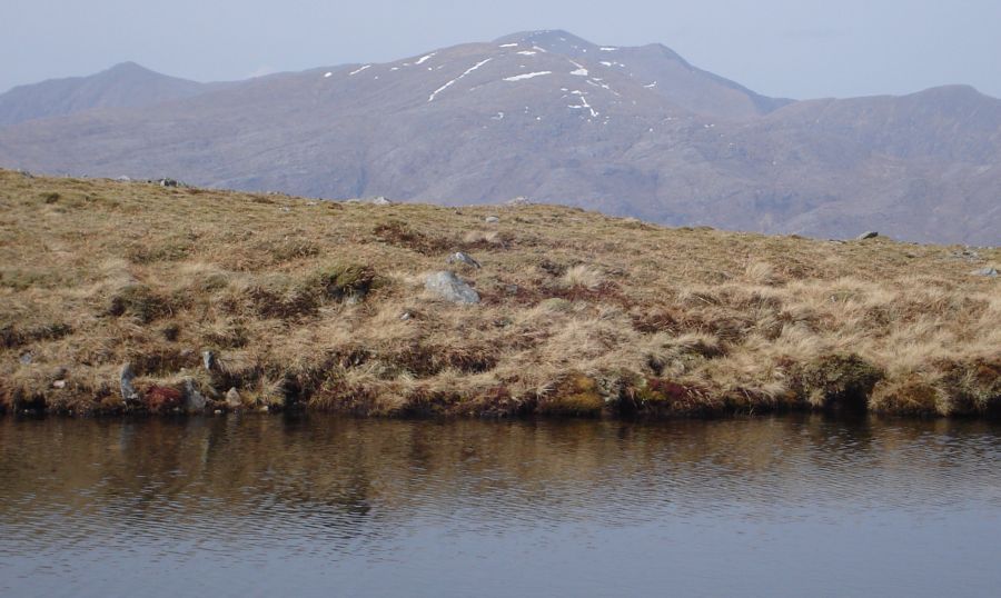 Ben Starav from lochan on summit ridge of Beinn Mhic Mhonaidh