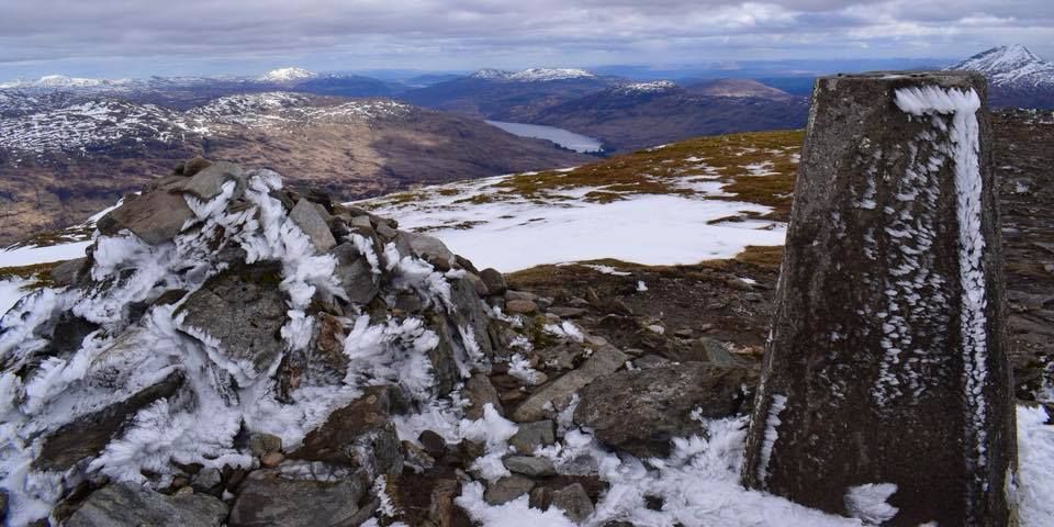 Trig point on Ben Vorlich