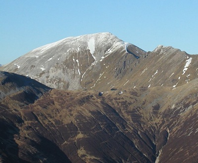 Sgurr a'Mhaim in the Mamores above Glen Nevis