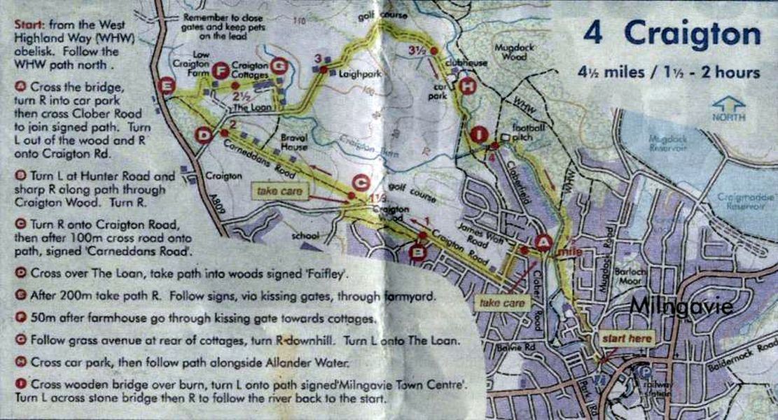 Map and Route Description of Craigton Walk