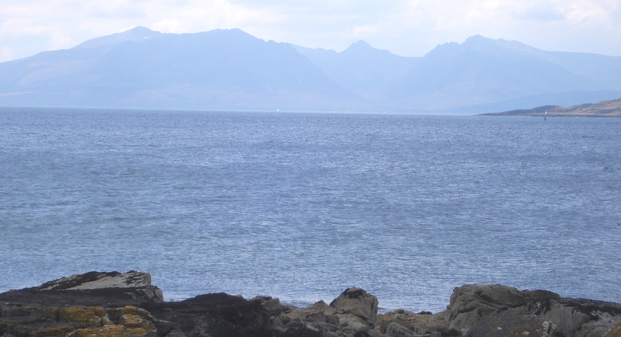 Arran Hills - the "Sleeping Warrior " from Isle of Cumbrae