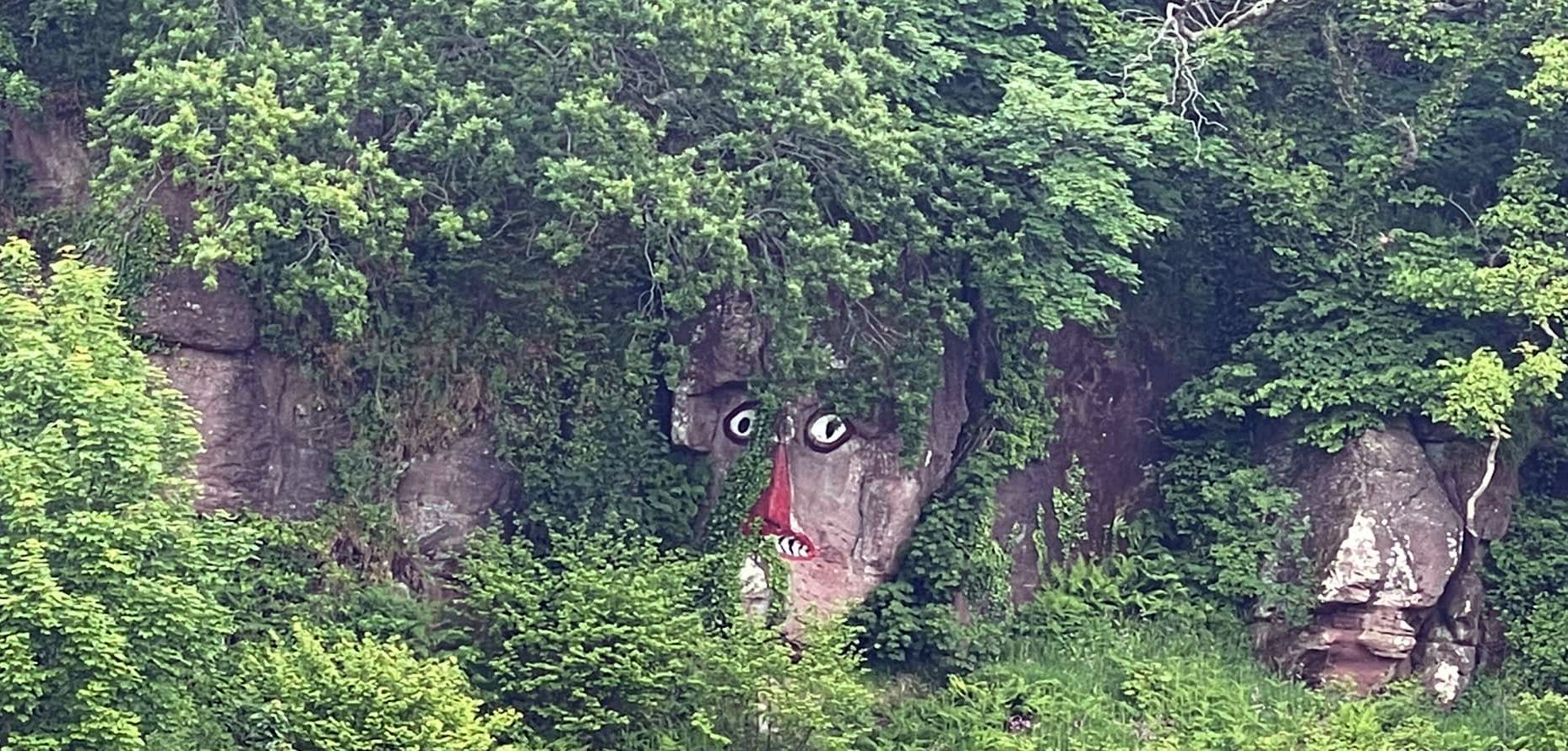 "Indian's Face" - rock art on Isle of Cumbrae