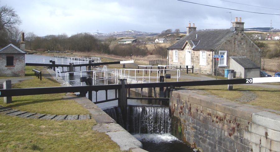 Locks at Castlecary on Forth and Clyde Canal