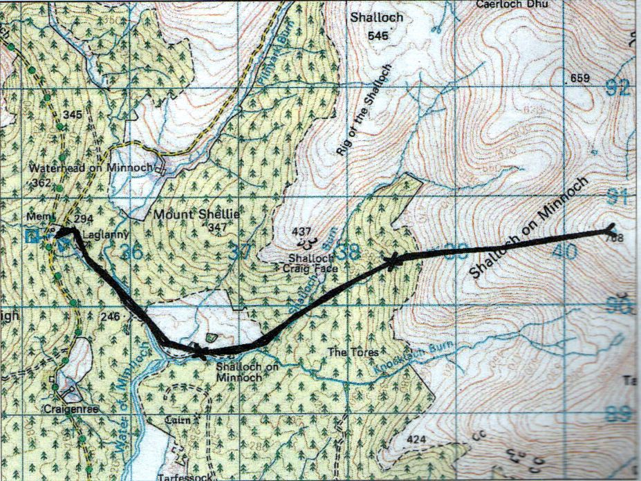 Map of Shalloch on Minnoch