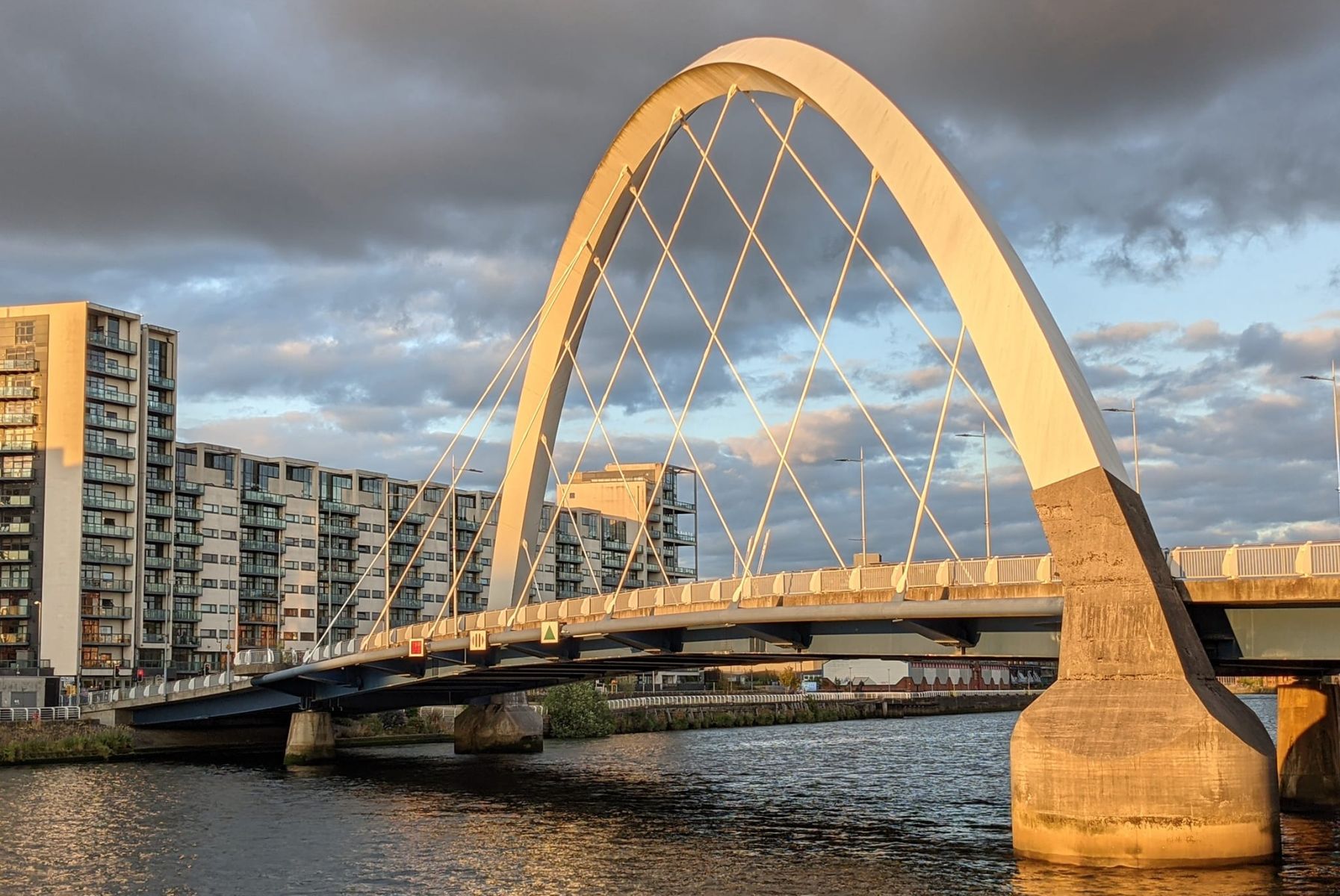 Clyde Arc Bridge in Glasgow, Scotland