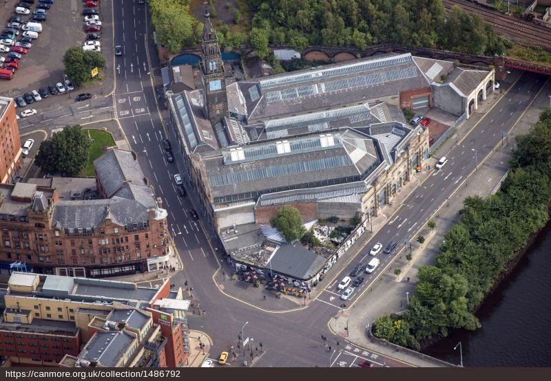 Aerial view of The Briggait in the Saltmarket