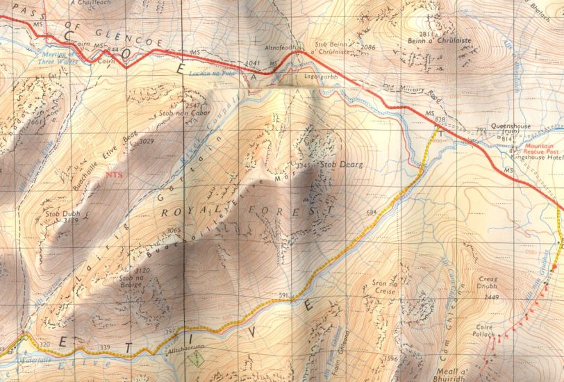 Map of Buachaille Etive Mor