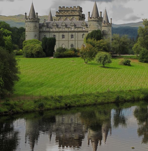 Inverary Castle above River Aray