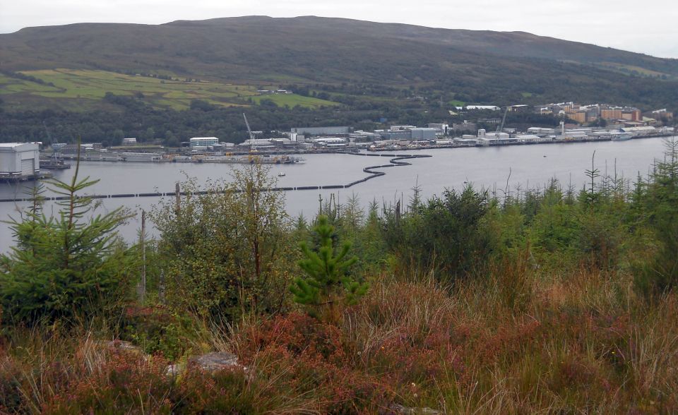 Faslane on Gare Loch from Rosneath Peninsula