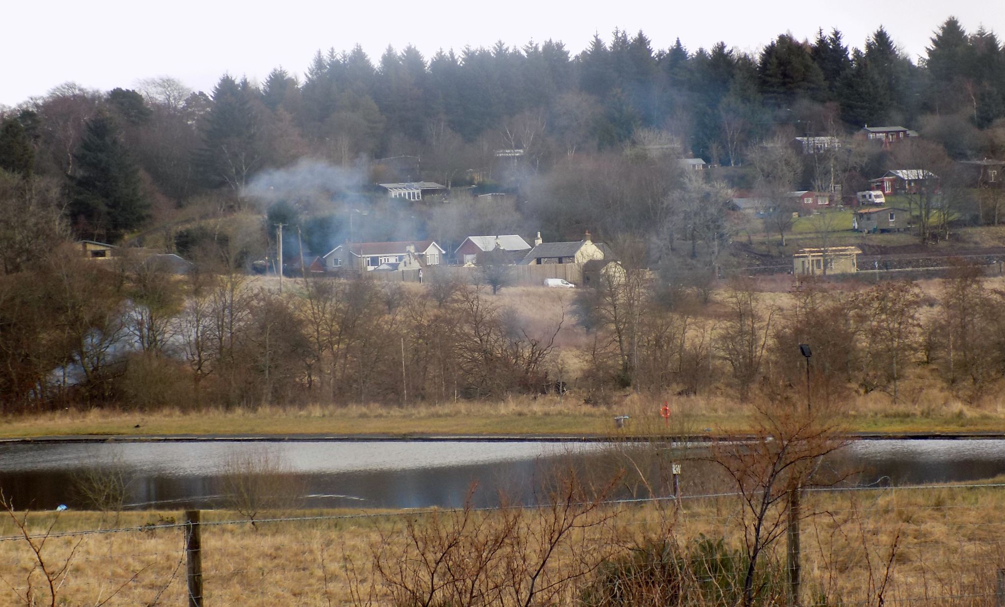 Carbeth Inn beyond Carbeth Fishery