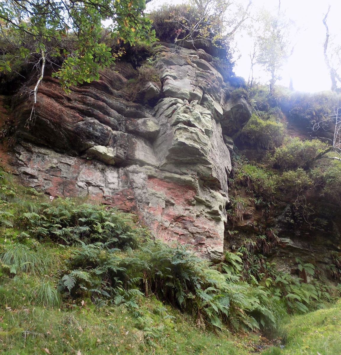 Rock buttress above tributary of Boquhan Burn