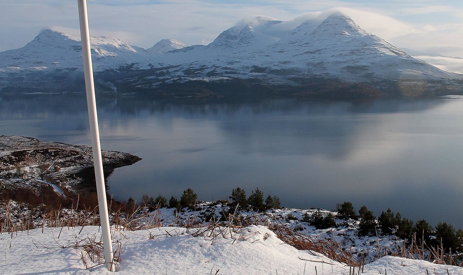 Beinn Alligin and Liathach across Loch Torridon