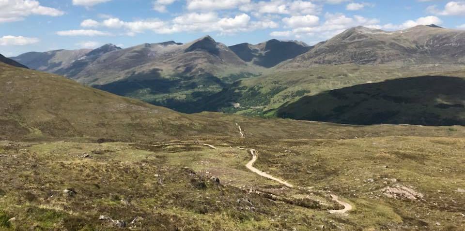 Mam na Gualainn and Beinn na Caillich from West Highland Way to Kinlochleven