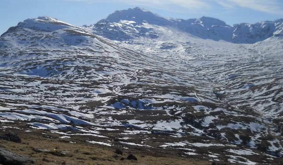 Meall nan Tarmachan on ascent of Meall nam Maigheach